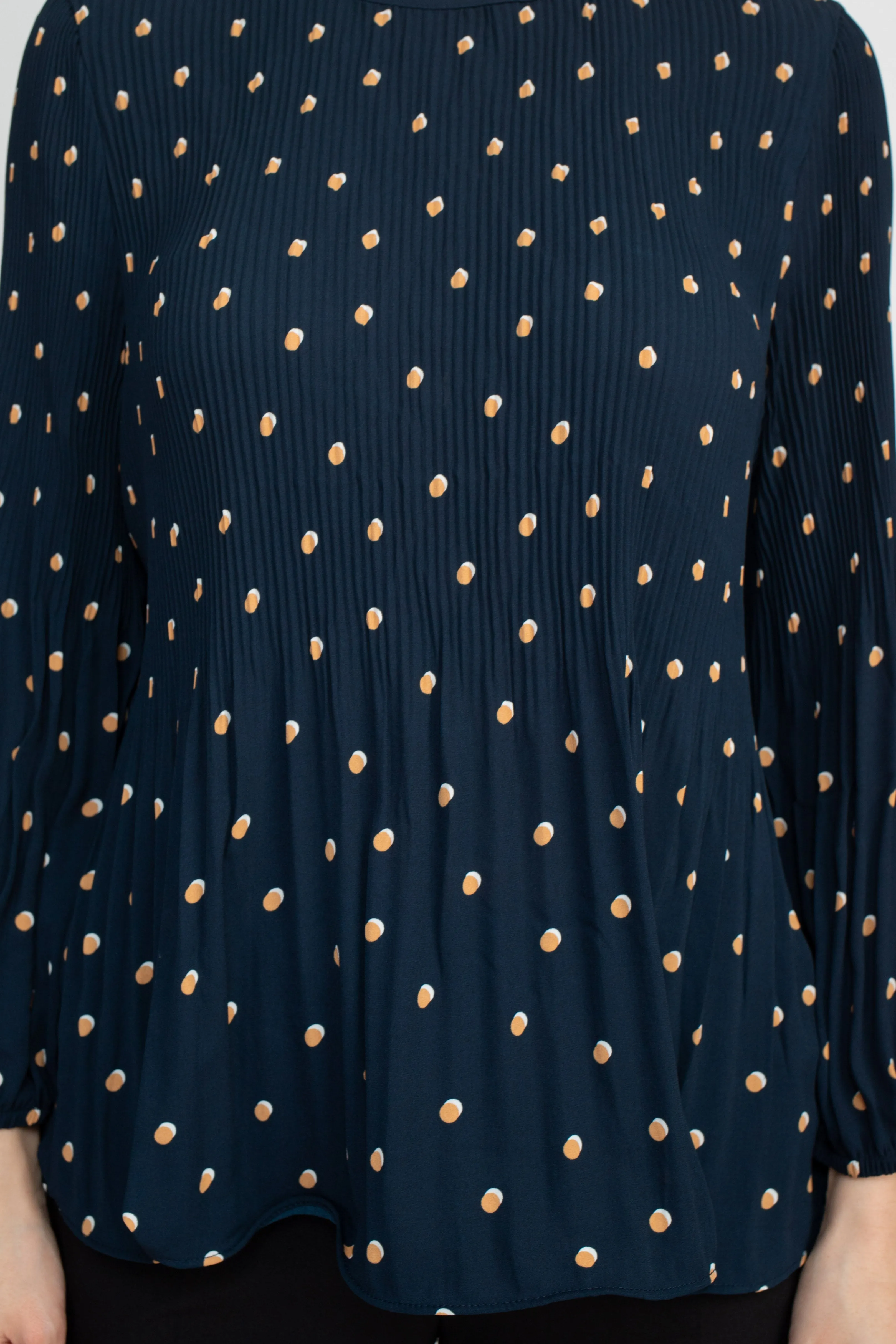 Adrianna Papell Sport Scoop Neck 3/4 Bubble Sleeve Woven Top