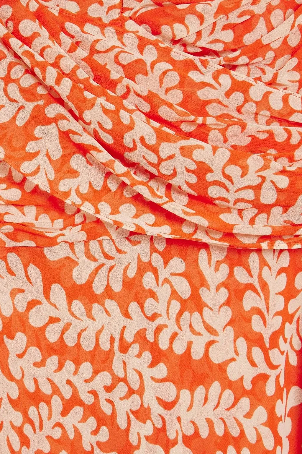 Alaric DIANE VON FURSTENBERG Georgette Wrap Maxi Dress, Orange