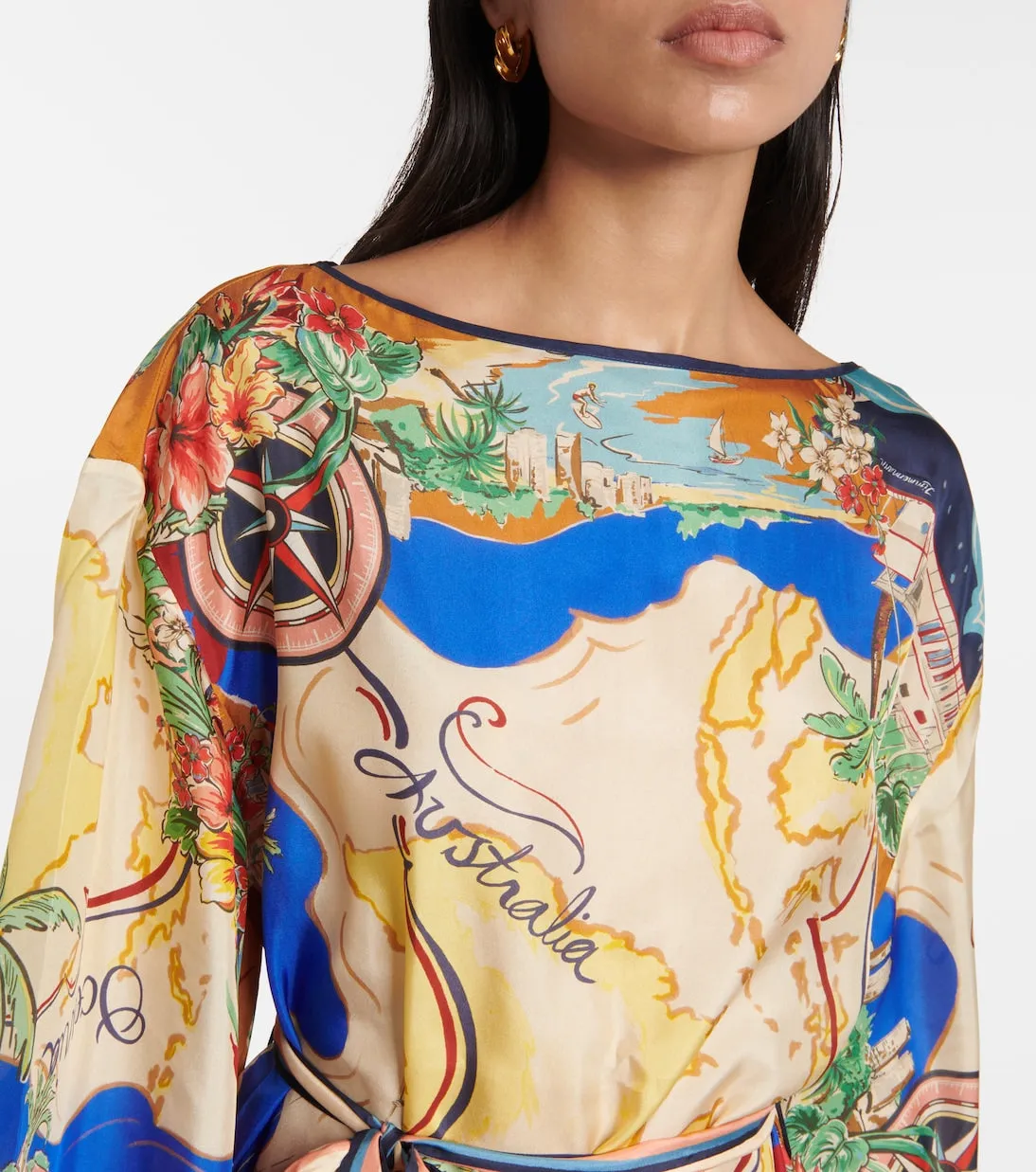 Alight Zimmermann printed silk midi dress, multicolor