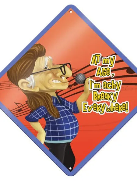 &#039;Achy Breaky&#039; Tin Sign (Available in a pack of 24)