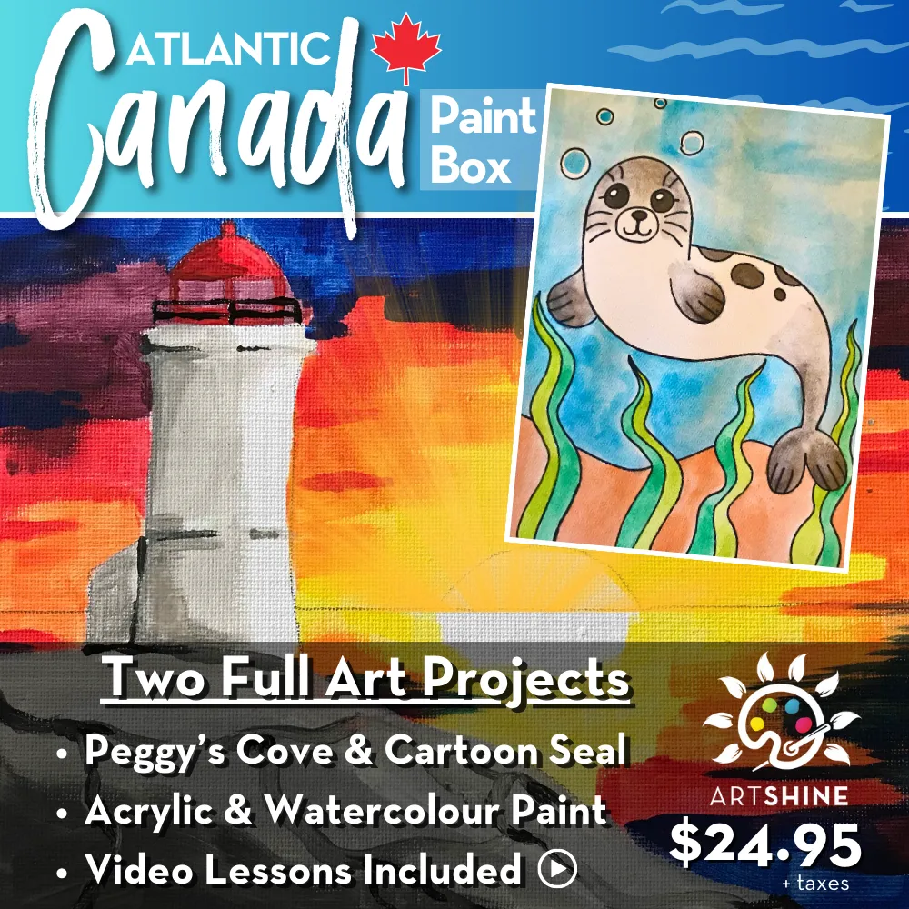 Atlantic Canada Paint Box (Peggy's Cove & Cartoon Seal)