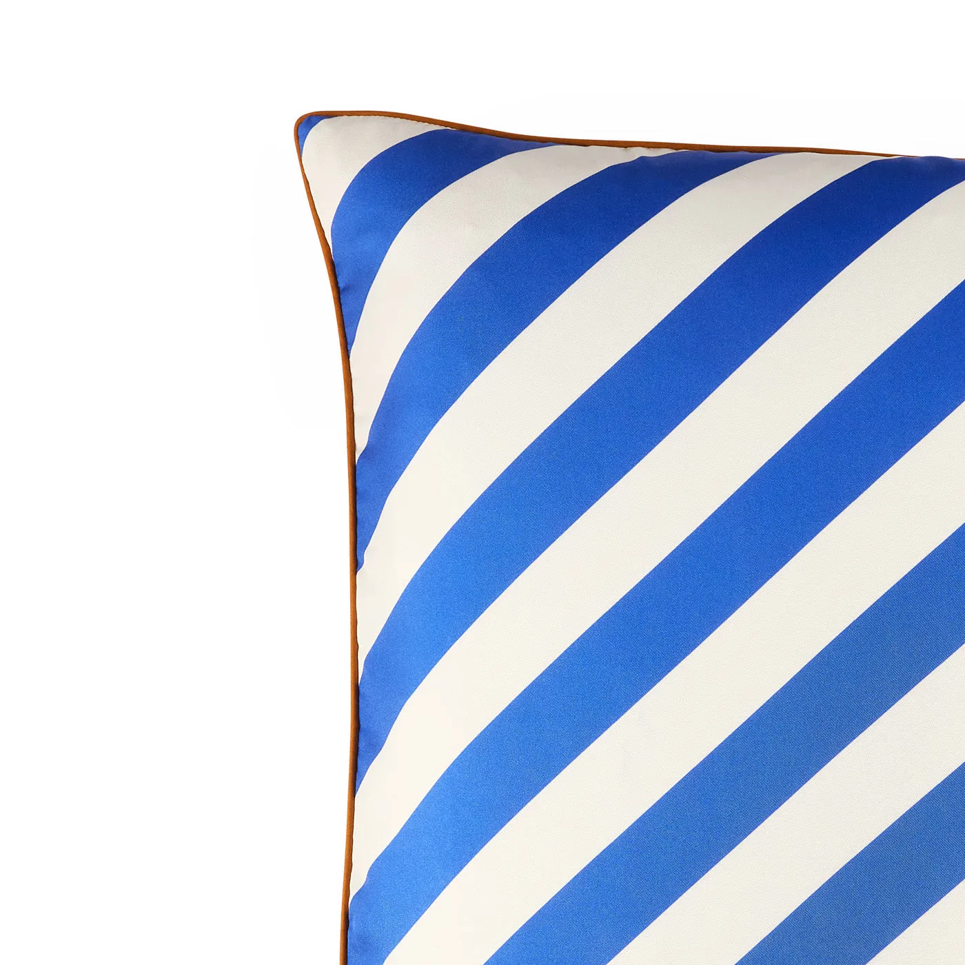 Cabana Blue/Ivory Silk Cushion