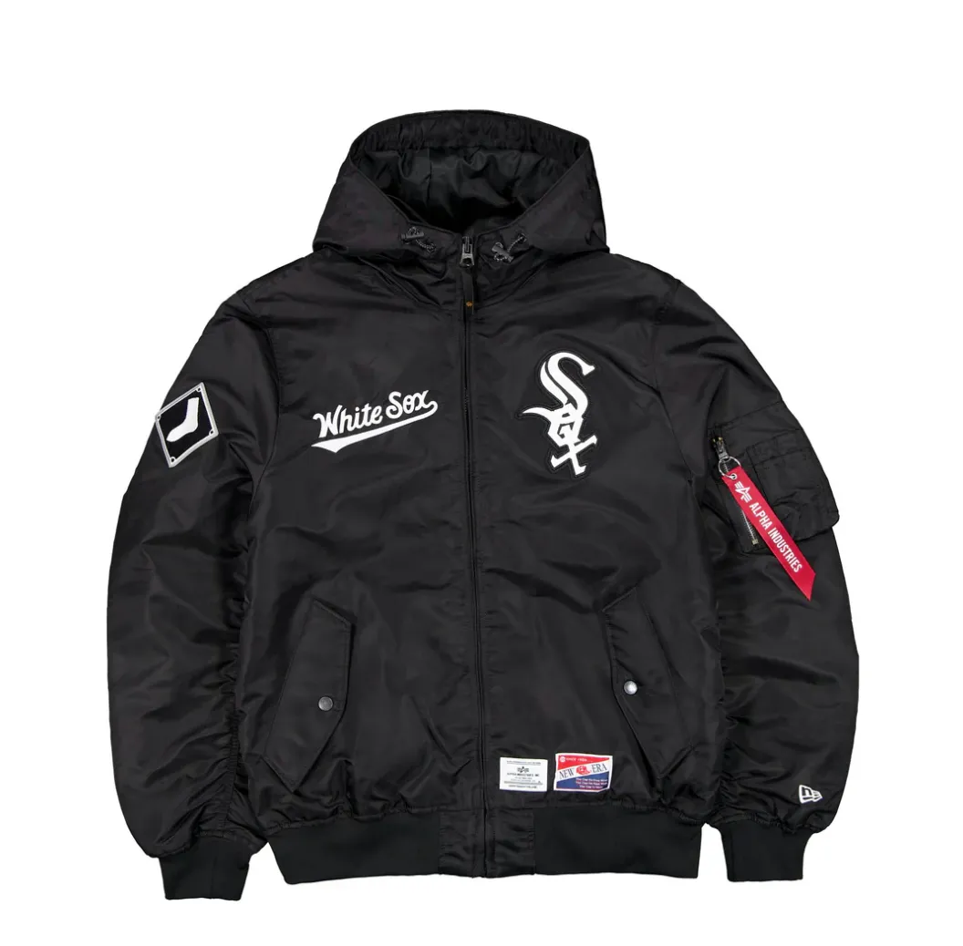 Chicago White Sox Black Bomber Jacket New Era X Alpha Industries