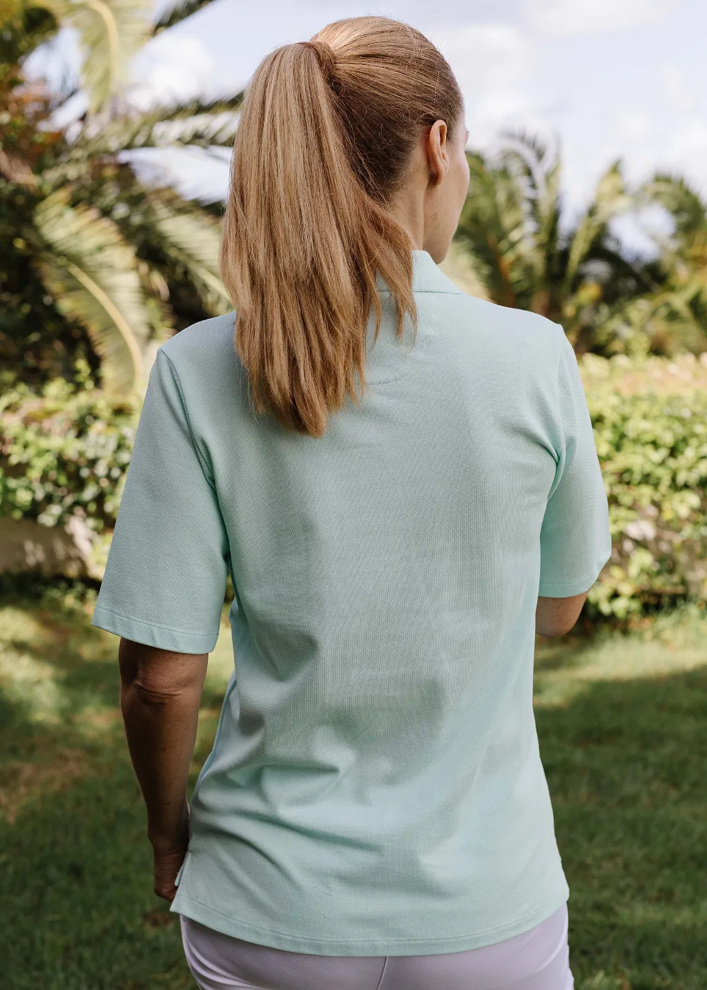 Cotton Classic Fit Polo Aqua