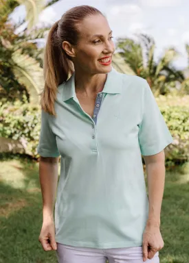 Cotton Classic Fit Polo Aqua