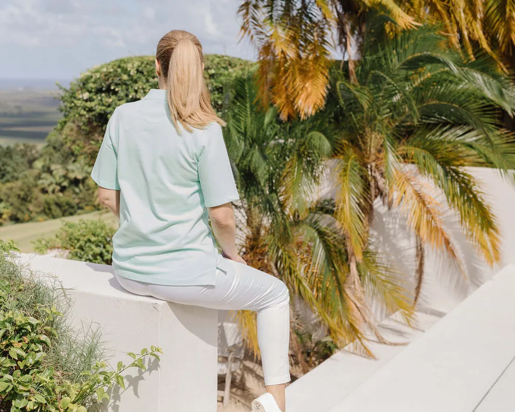 Cotton Classic Fit Polo Aqua