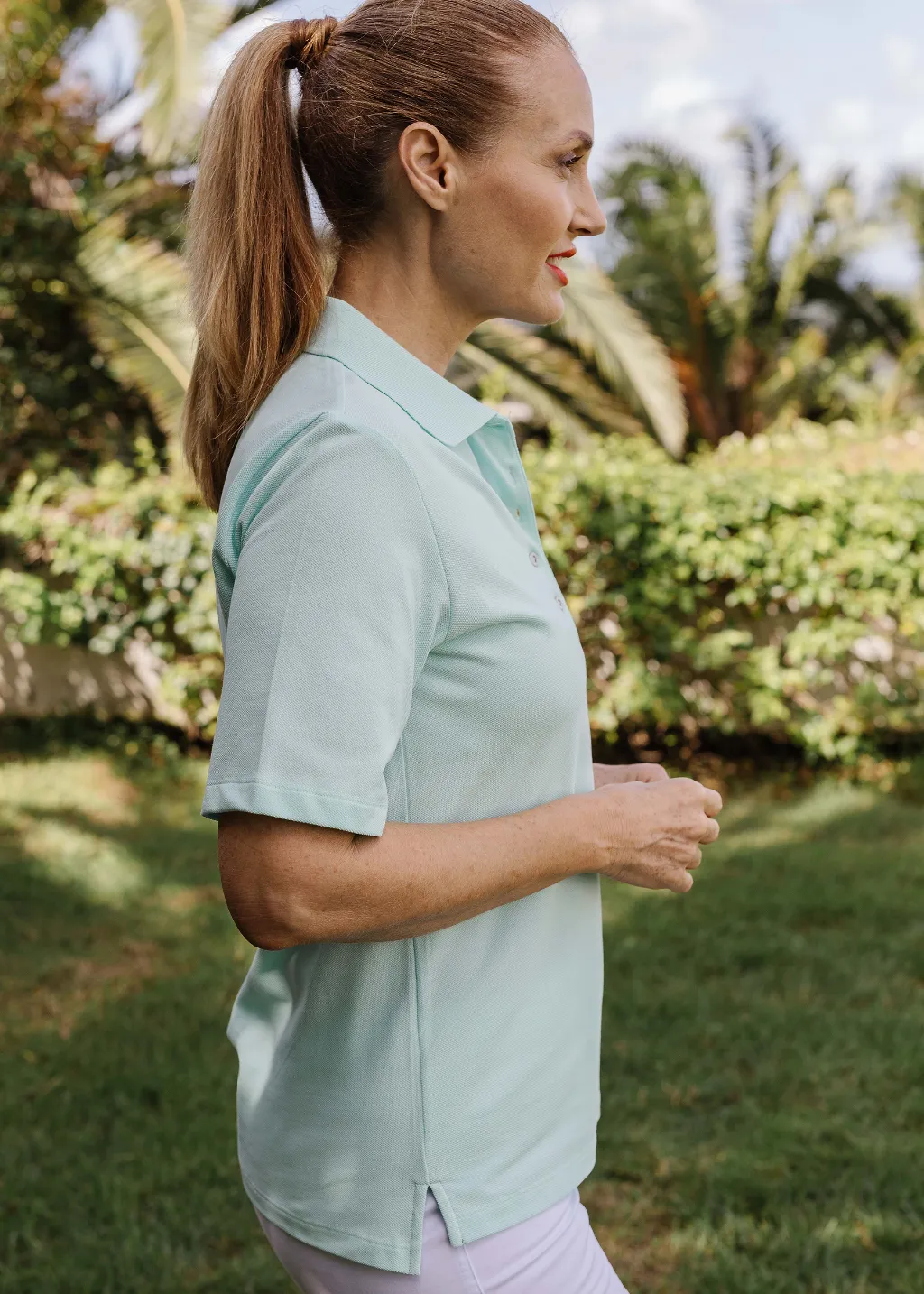 Cotton Classic Fit Polo Aqua