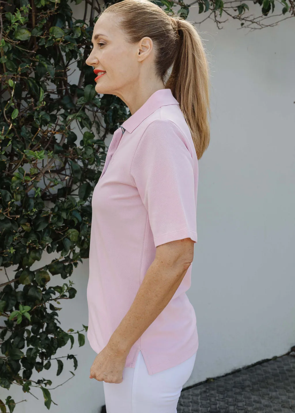 Cotton Classic Fit Polo Pale Pink