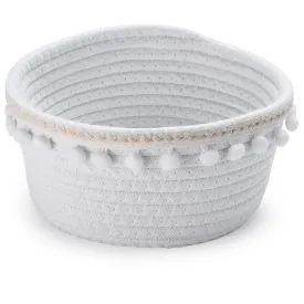 Cotton Rope Storage Basket - Toy Basket, Nursery Baby Laundry Hamper, Decorative
