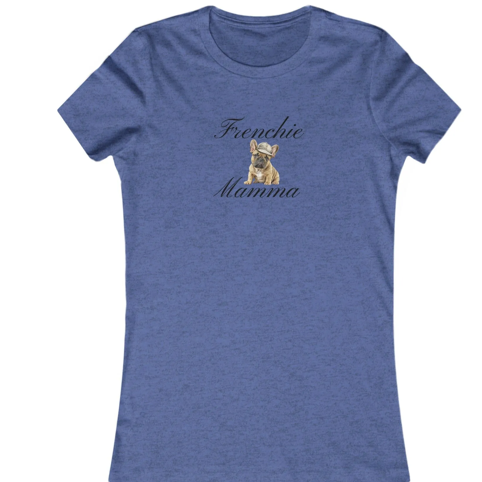 Custom Frenchie Mama Women's T-shirt with Comfy Bella Canvas Style Tee for Dog Lover Pet Owners Dog People Gift for Her