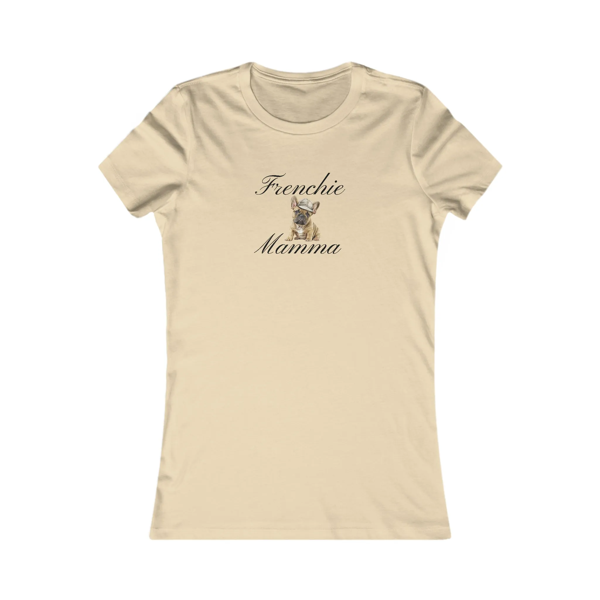 Custom Frenchie Mama Women's T-shirt with Comfy Bella Canvas Style Tee for Dog Lover Pet Owners Dog People Gift for Her