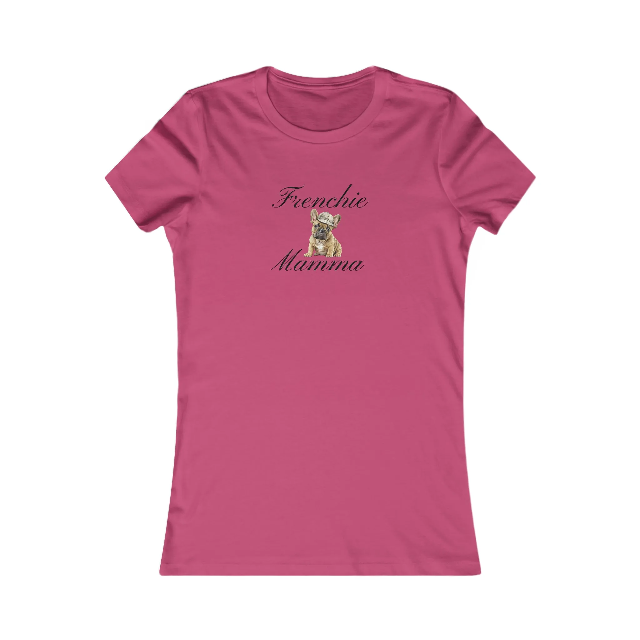 Custom Frenchie Mama Women's T-shirt with Comfy Bella Canvas Style Tee for Dog Lover Pet Owners Dog People Gift for Her