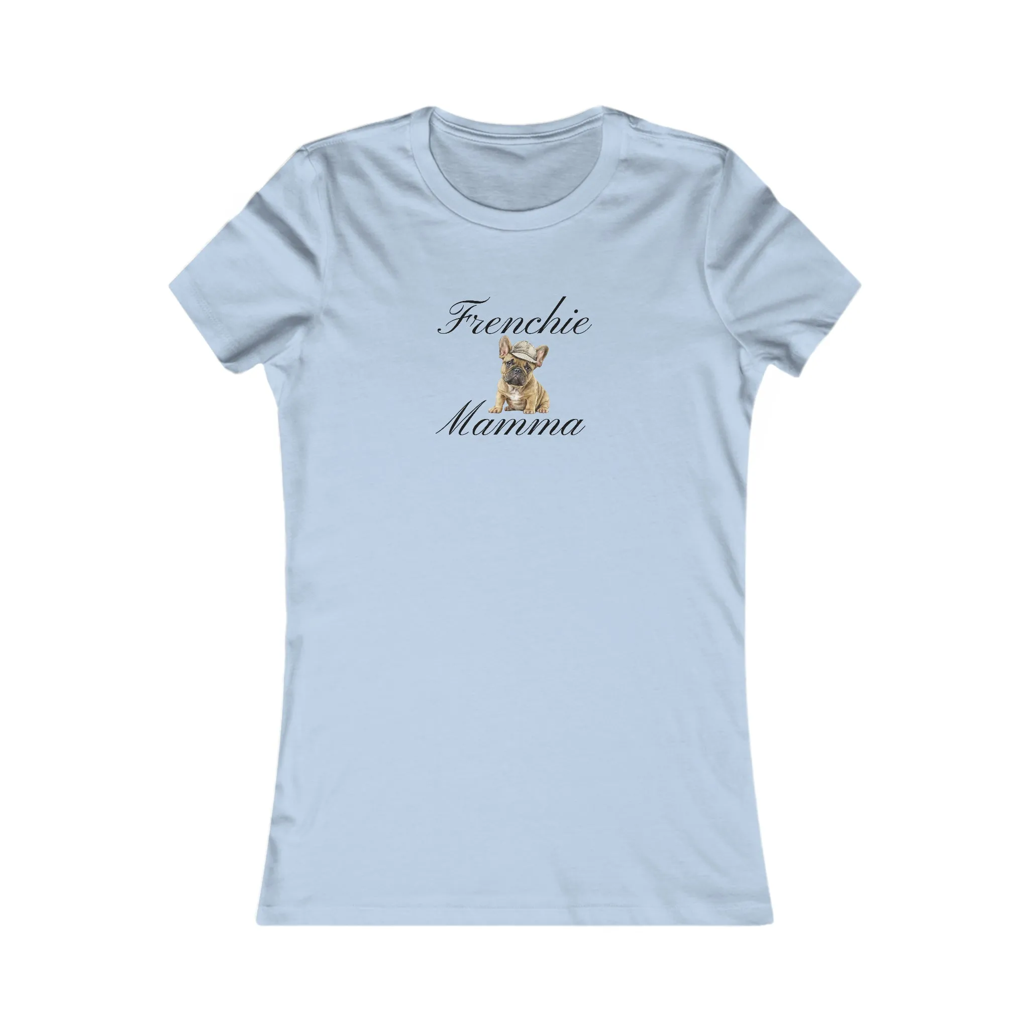 Custom Frenchie Mama Women's T-shirt with Comfy Bella Canvas Style Tee for Dog Lover Pet Owners Dog People Gift for Her
