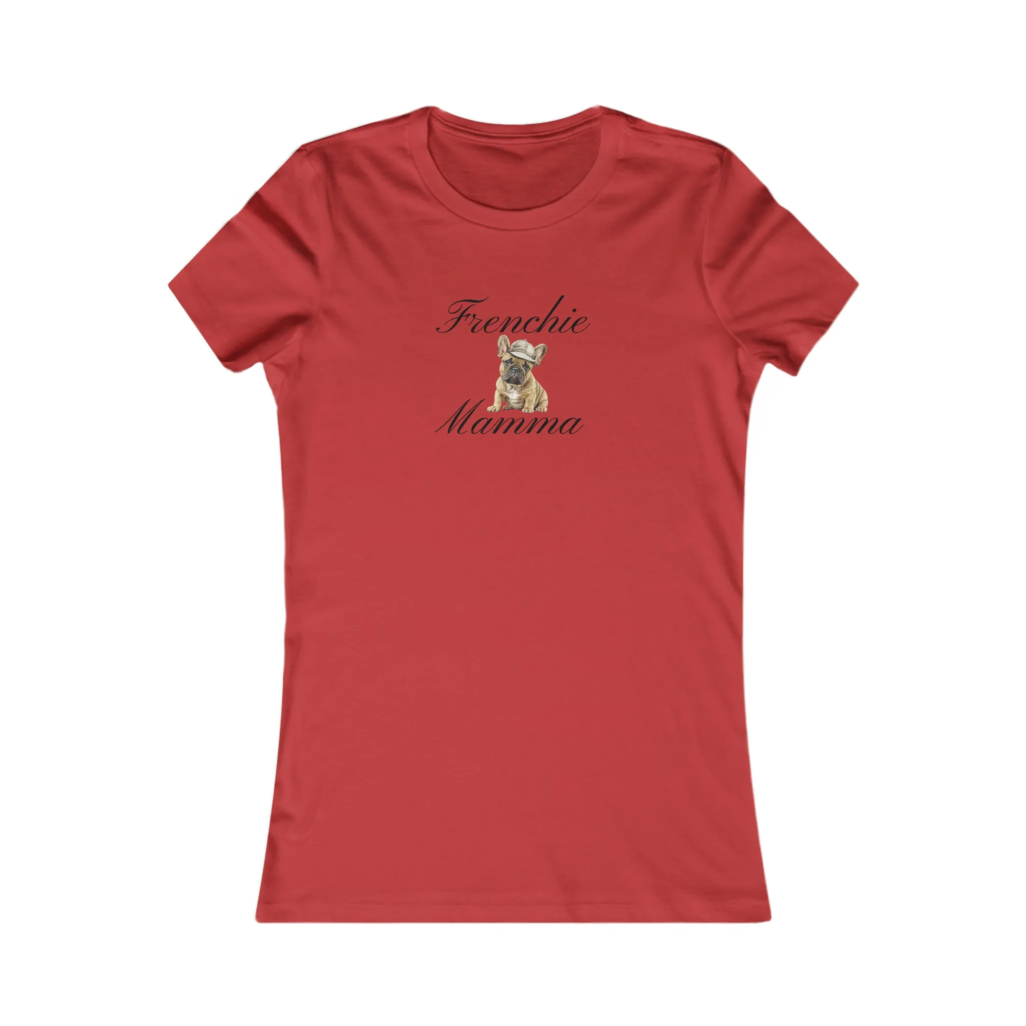 Custom Frenchie Mama Women's T-shirt with Comfy Bella Canvas Style Tee for Dog Lover Pet Owners Dog People Gift for Her