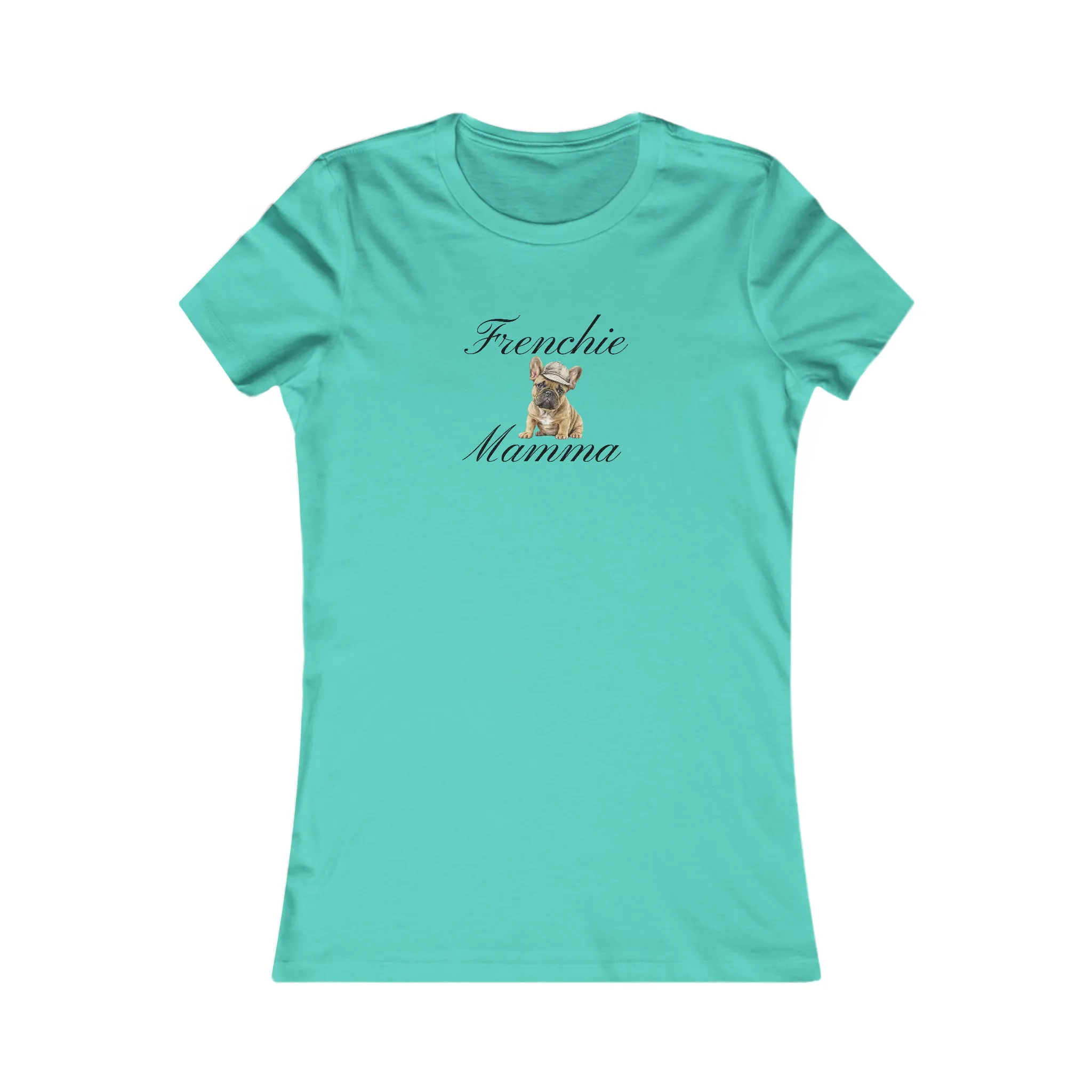Custom Frenchie Mama Women's T-shirt with Comfy Bella Canvas Style Tee for Dog Lover Pet Owners Dog People Gift for Her
