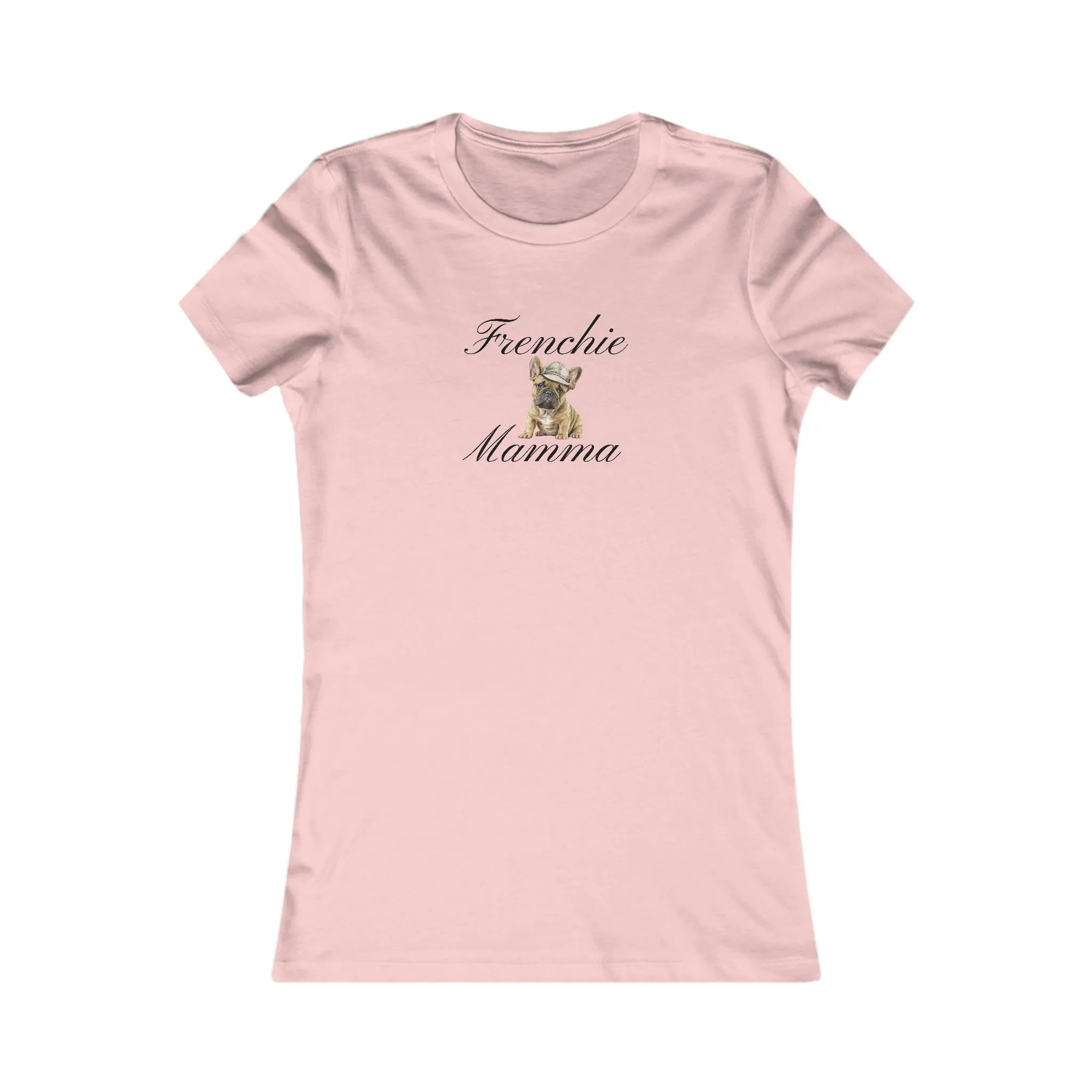 Custom Frenchie Mama Women's T-shirt with Comfy Bella Canvas Style Tee for Dog Lover Pet Owners Dog People Gift for Her