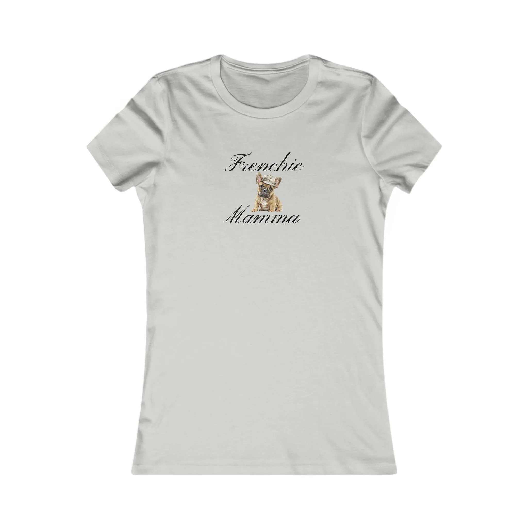 Custom Frenchie Mama Women's T-shirt with Comfy Bella Canvas Style Tee for Dog Lover Pet Owners Dog People Gift for Her