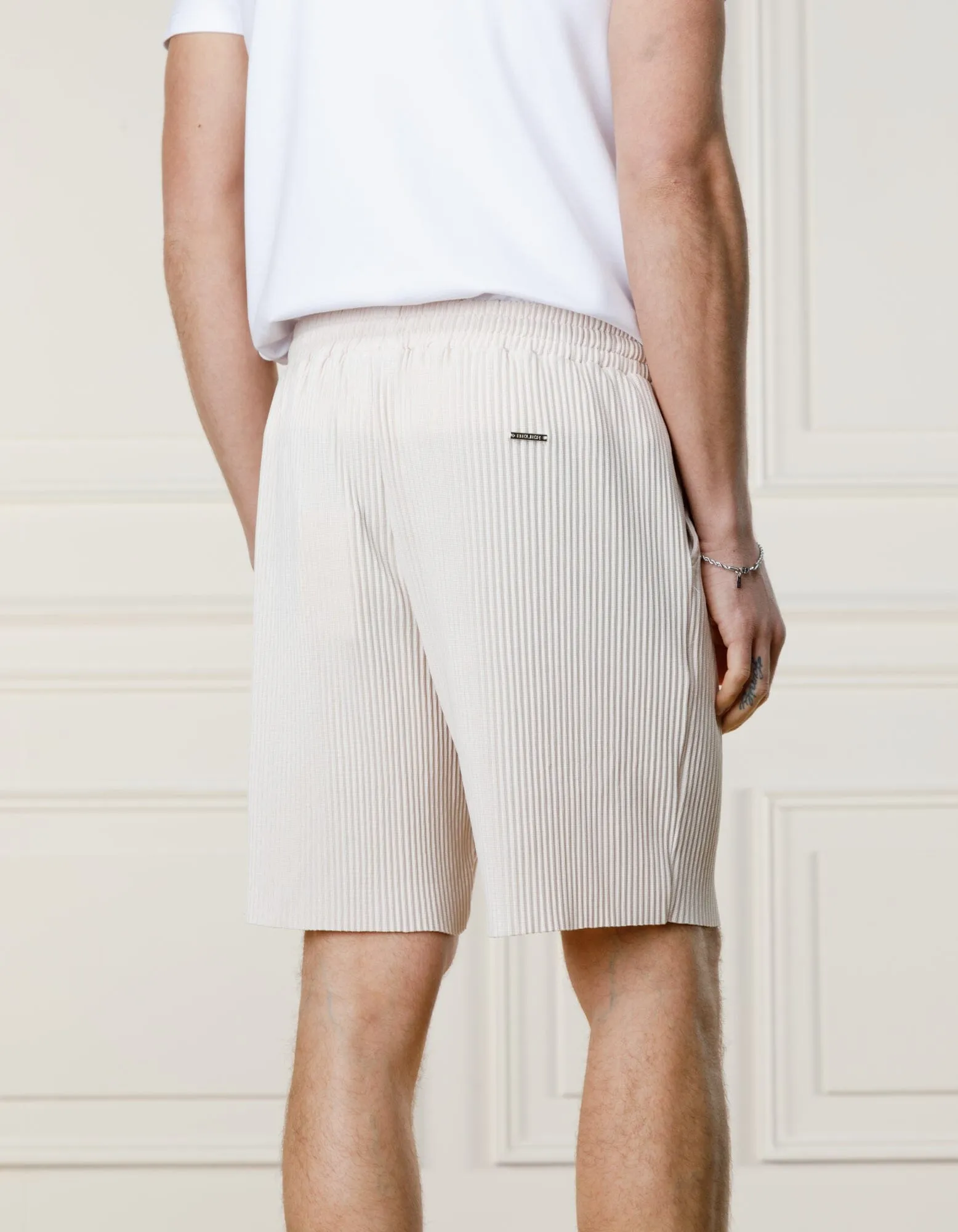 Ecru Pleated Resort Short