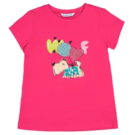 Fuchsia "WOOF" Tee