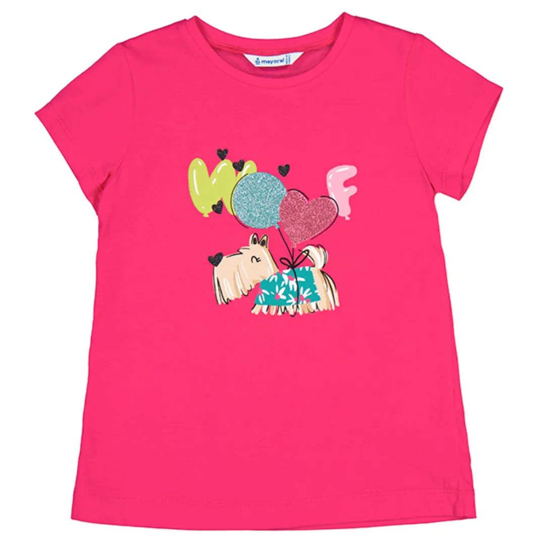 Fuchsia "WOOF" Tee