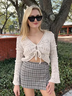 GOLDIE CROCHET BLOUSE IN NAUTRAL