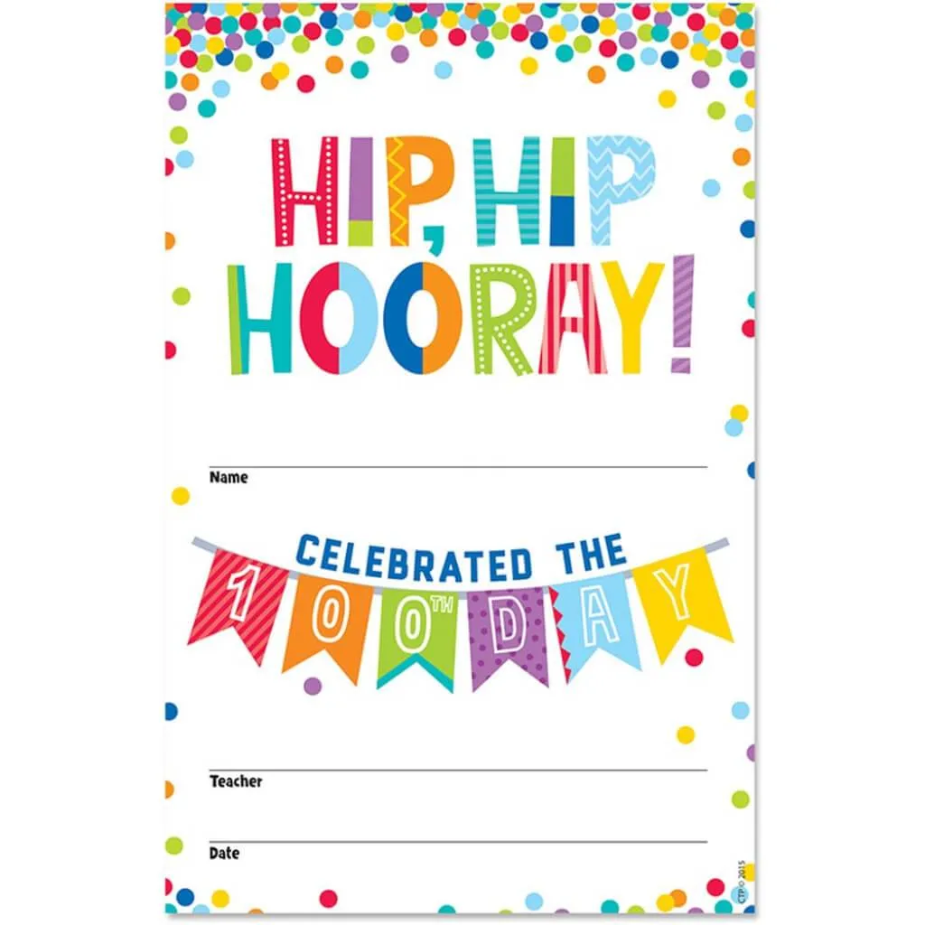 Hooray For The 100Th Day Small Awards