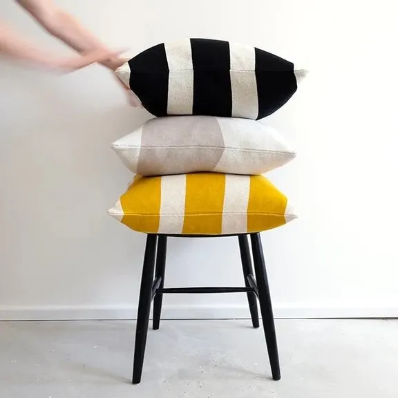 Ilo Cushion | Citrus, Ink, Ivory | Cotton & Biodegradable Inner | by Sophie Home