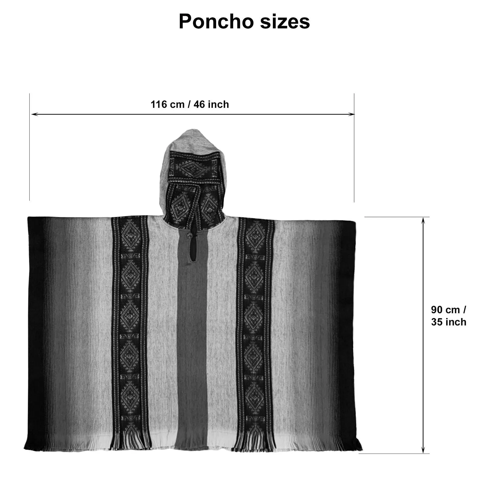 Jatuncocha - Lightweight Baby Alpaca Hooded Poncho - Emerald Green Tobacco - Unisex