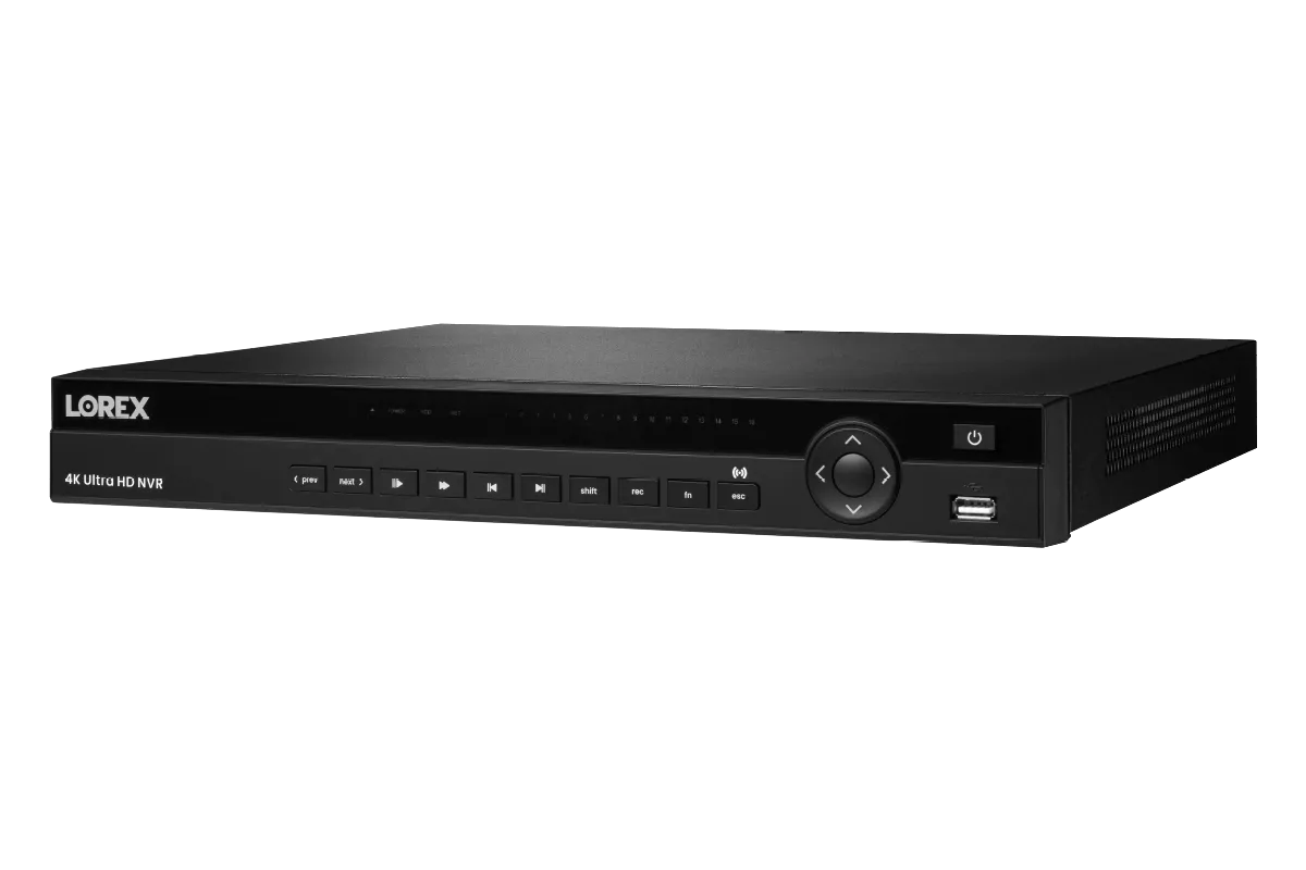 Lorex 4K (32 Camera Capable) 8TB Wired NVR System with Nocturnal 4 Smart IP Bullet Cameras Featuring Motorized Varifocal Lens, Vandal Resistant and 30FPS Recording