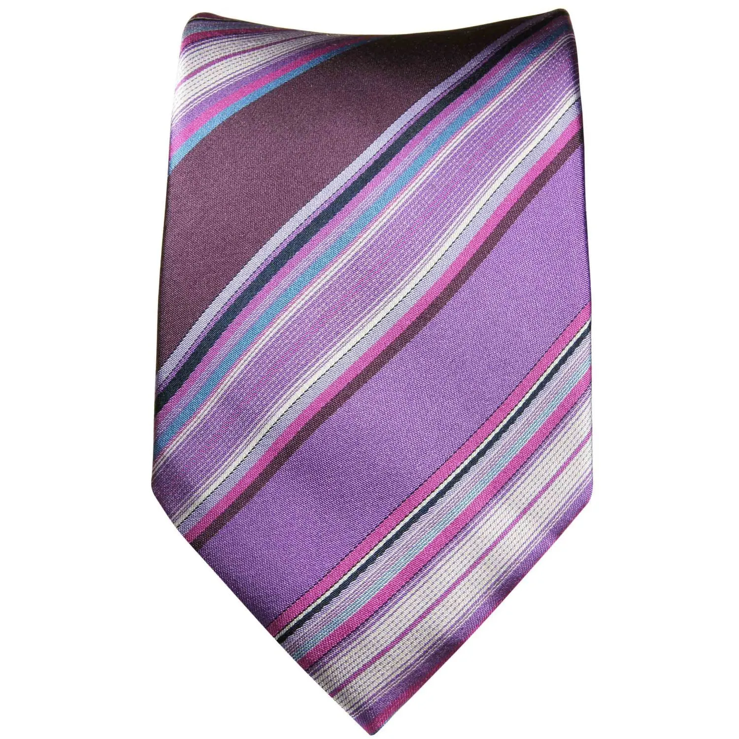 Luxurious Purple and Pink Silk Tie by Paul Malone