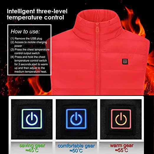 Men and Women's Heated Duck Down Vest