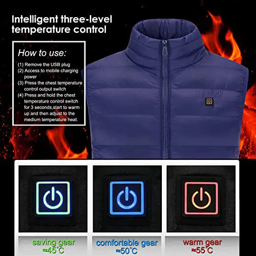 Men and Women's Heated Duck Down Vest