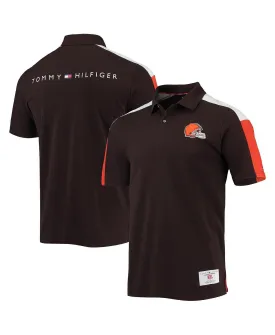 Men's Brown Orange Polo Shirt Cleveland Browns Logan Tommy Hilfiger Multi