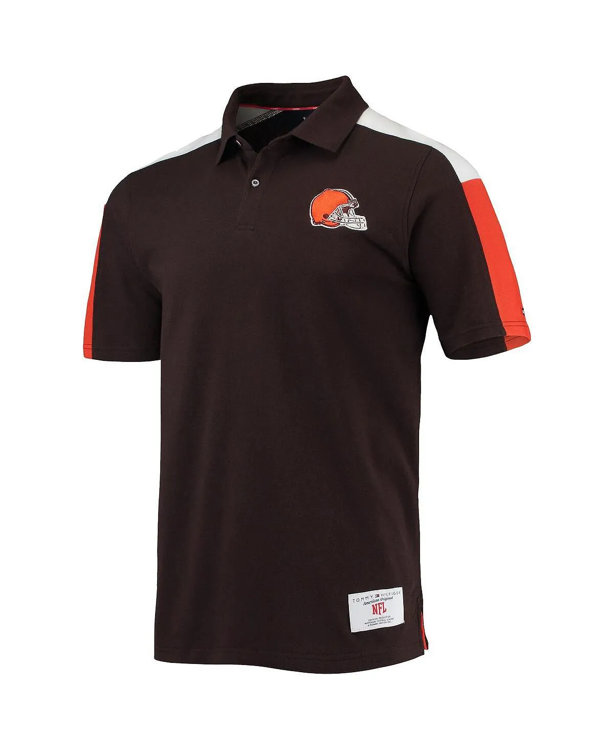 Men's Brown Orange Polo Shirt Cleveland Browns Logan Tommy Hilfiger Multi