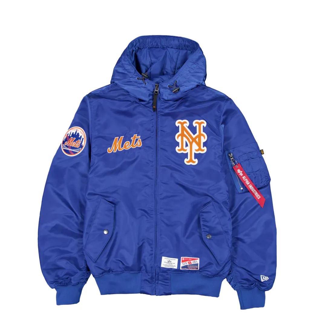 New York Mets Royal Bomber Jacket New Era X Alpha Industries