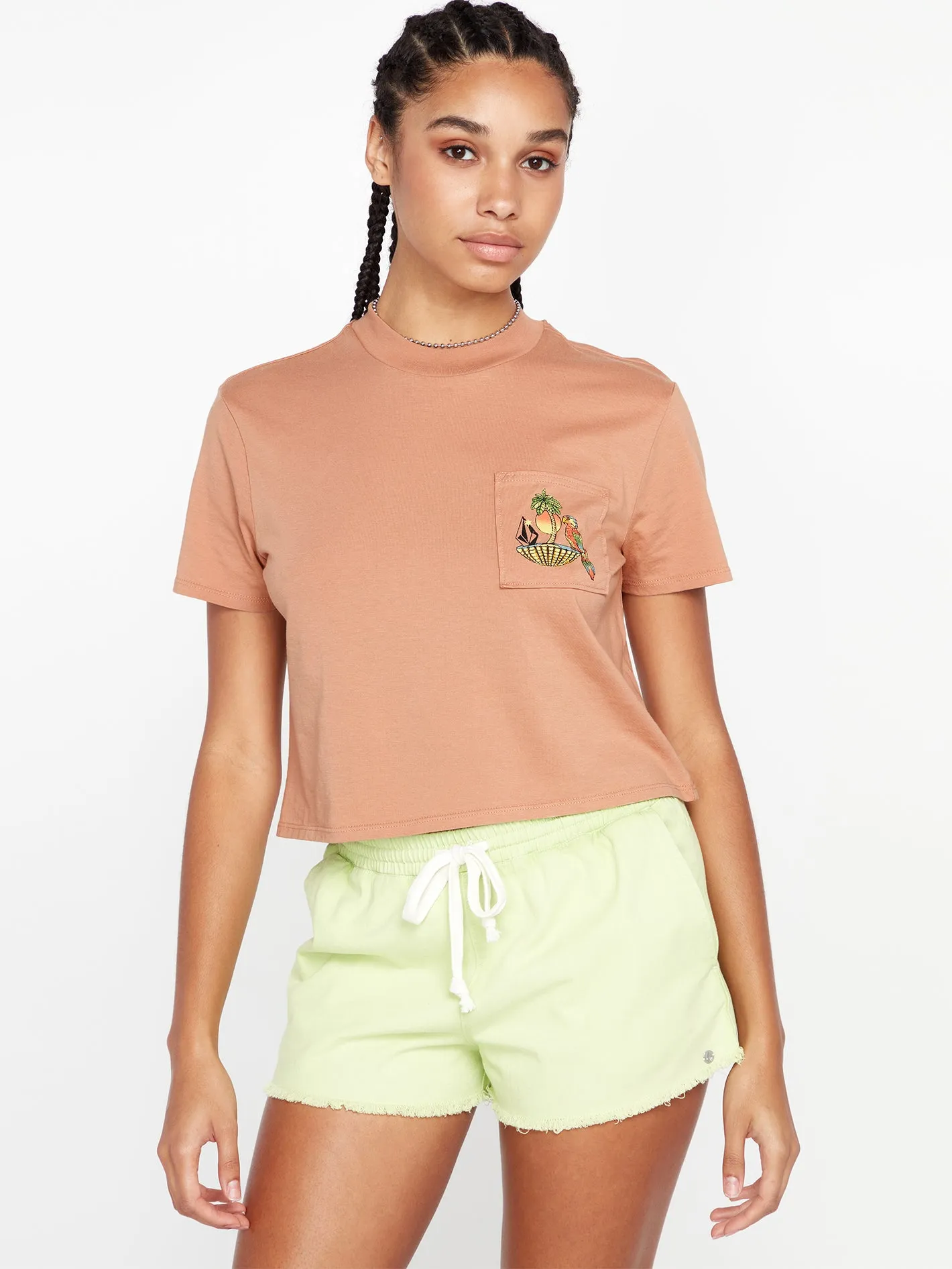 Pocket Dial Short Sleeve Tee - Clay