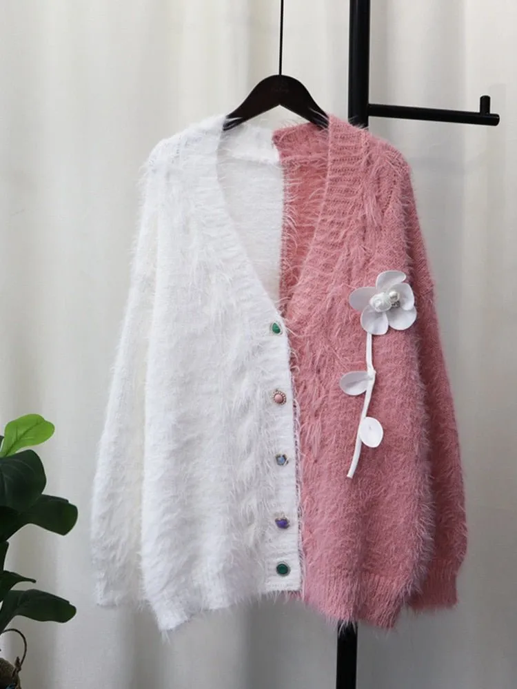 Pre Order:  Single Flower Fluffy Sweater