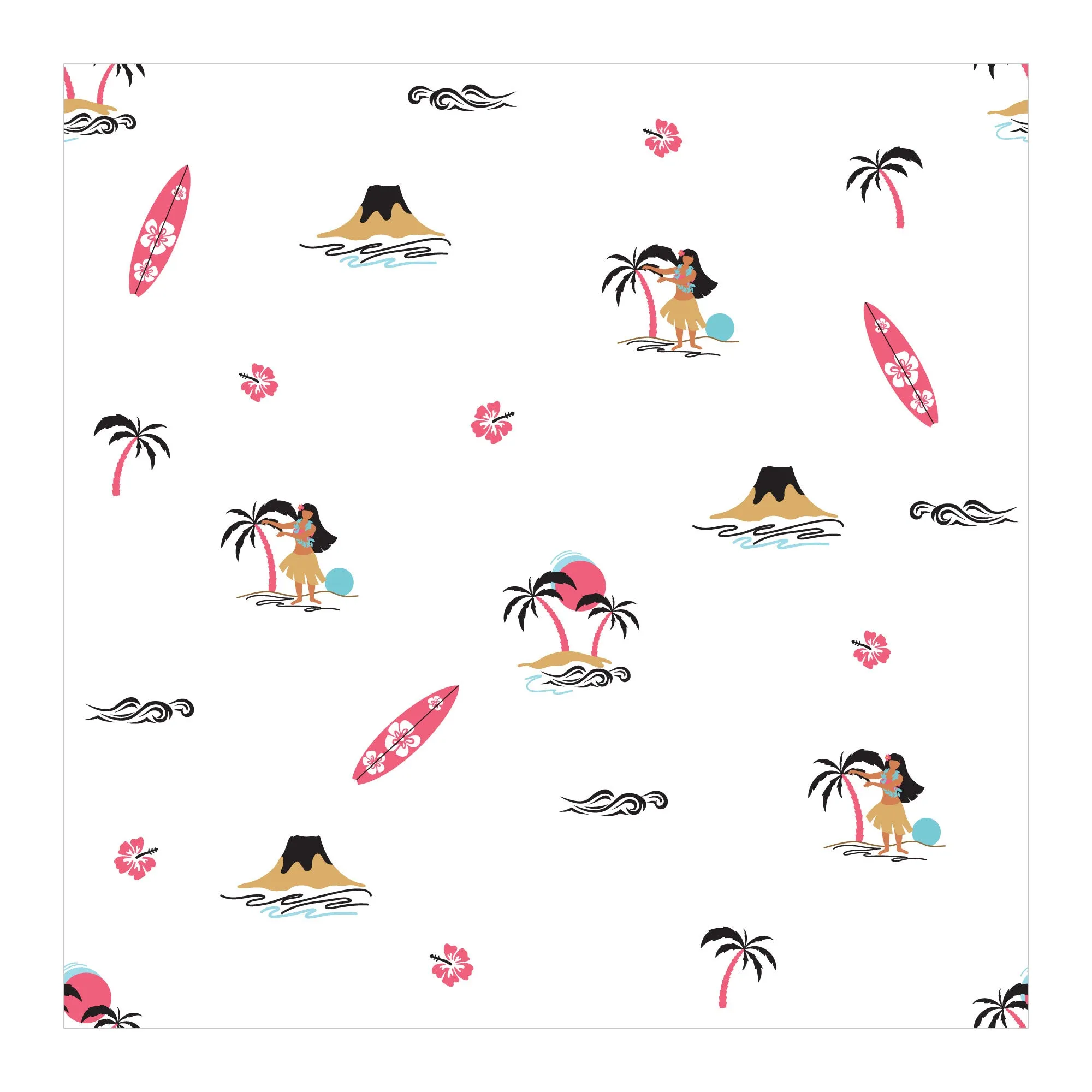 Printed Stretch Short Sleeve Crew Neck Tee | Hula In Hawaii