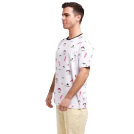 Printed Stretch Short Sleeve Crew Neck Tee | Hula In Hawaii
