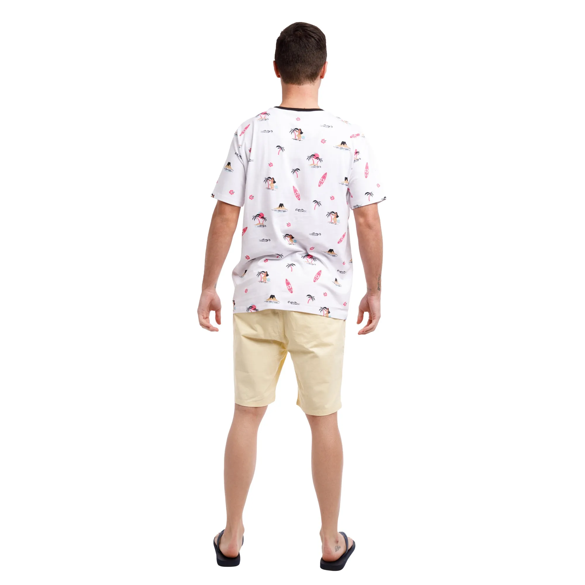 Printed Stretch Short Sleeve Crew Neck Tee | Hula In Hawaii