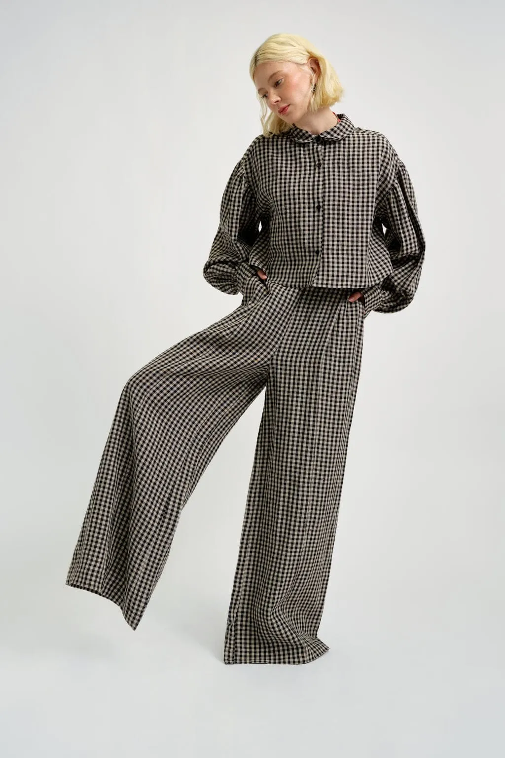 Romy Pant Gingham Linen