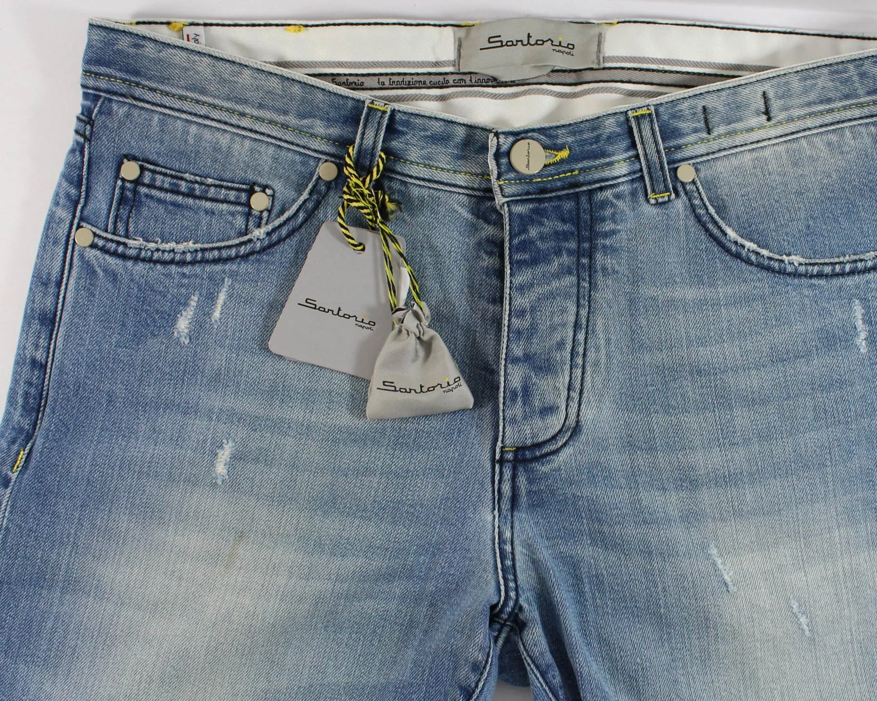 Sartorio Jeans Denim Blue Slim Fit Button Fly 38 SALE