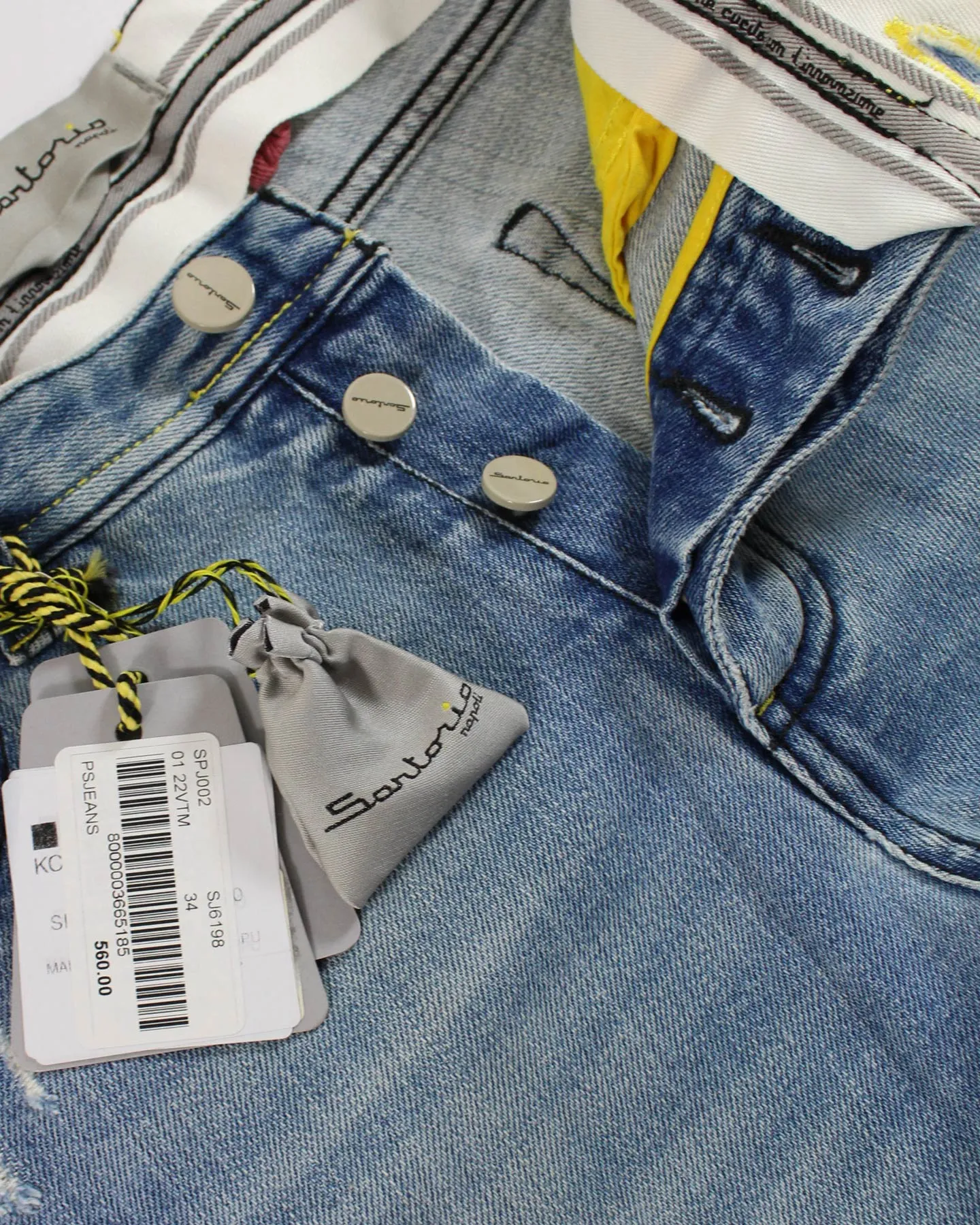Sartorio Jeans Denim Blue Slim Fit Button Fly 38 SALE