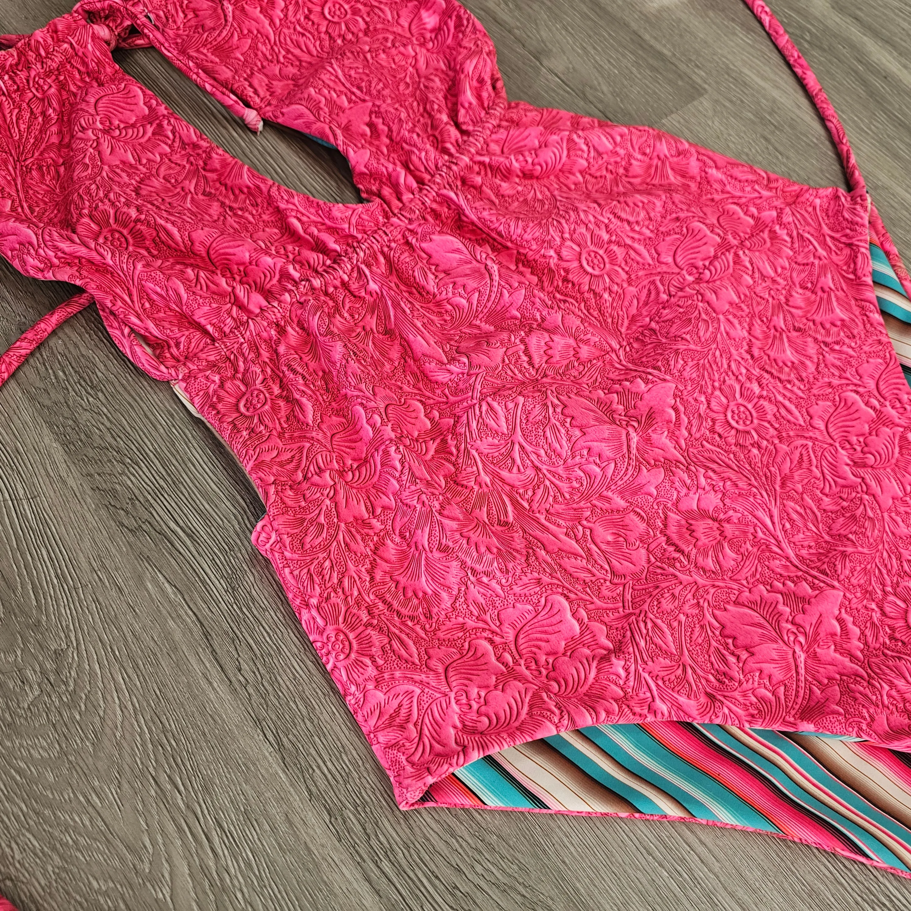 Serape Tooled Pink Lasso One Piece
