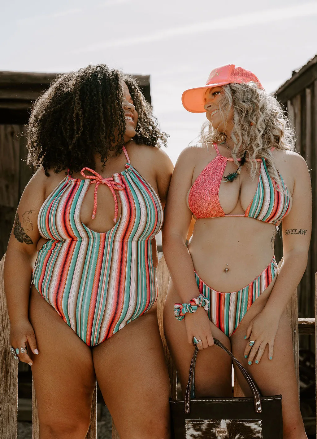 Serape Tooled Pink Lasso One Piece