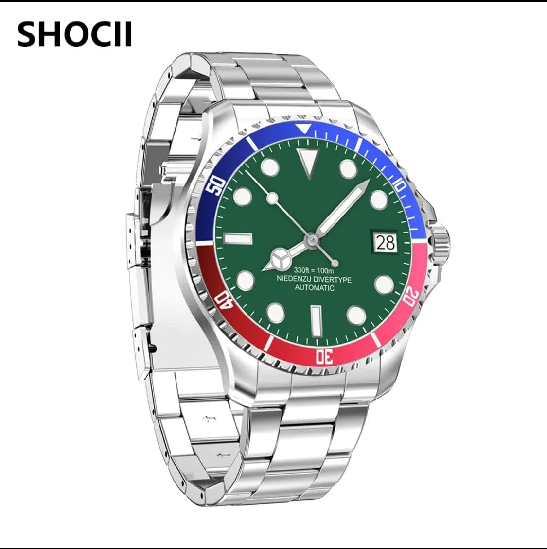 SHOC II Business Smart Watch Silver Extra Stainless steel silver straps availible.