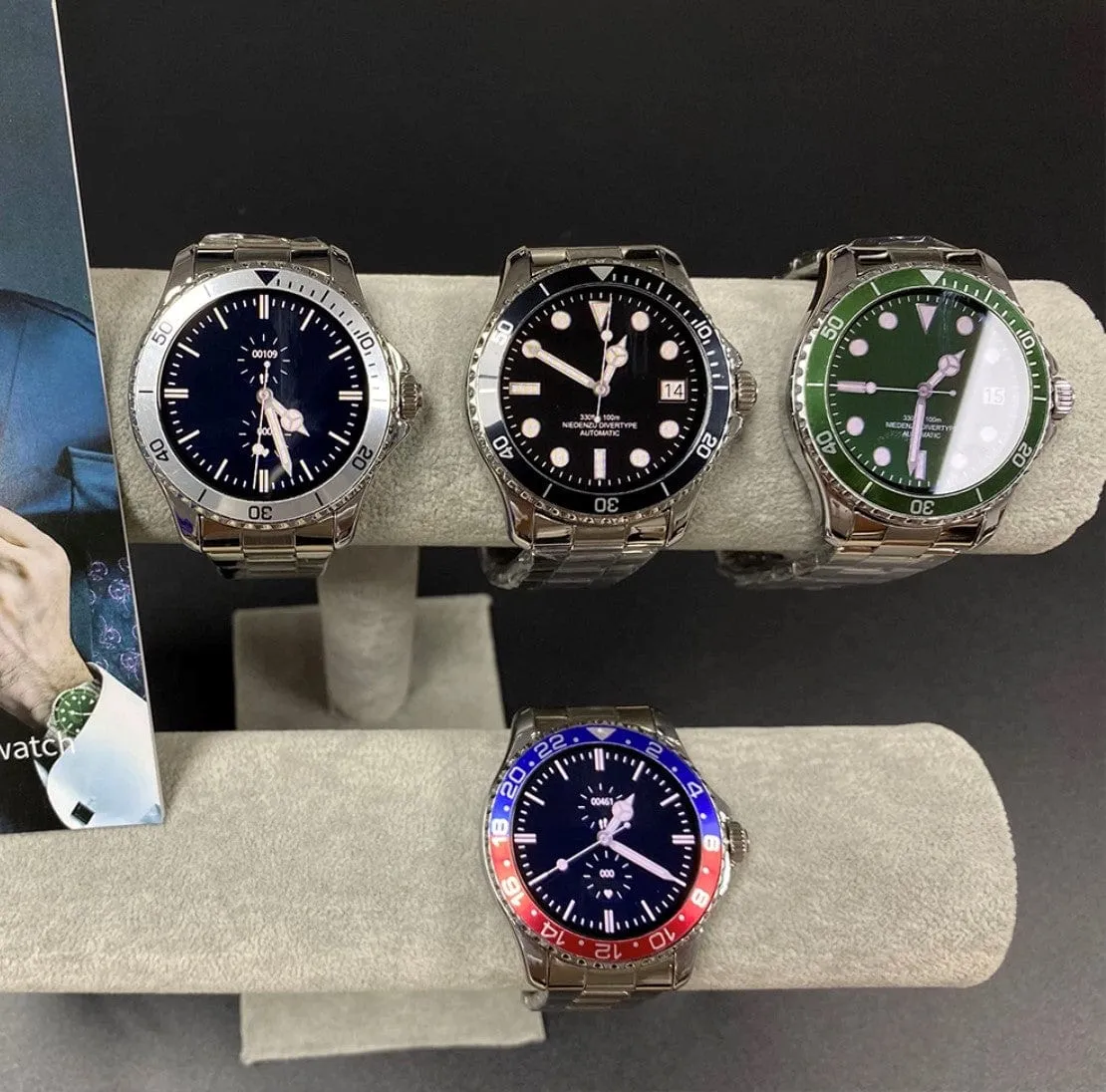 SHOC II Business Smart Watch Silver Extra Stainless steel silver straps availible.