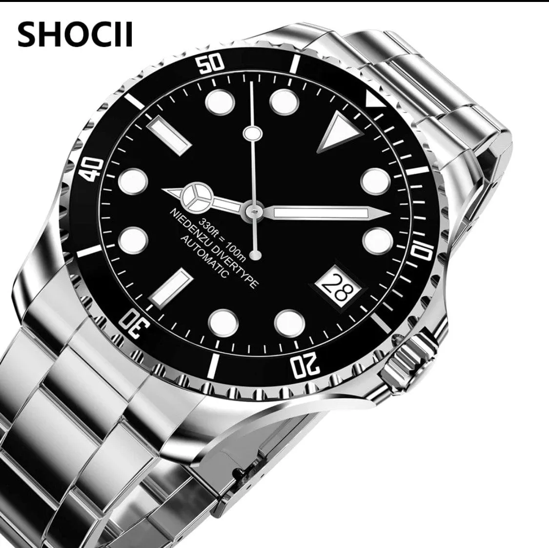 SHOC II Business Smart Watch Silver Extra Stainless steel silver straps availible.