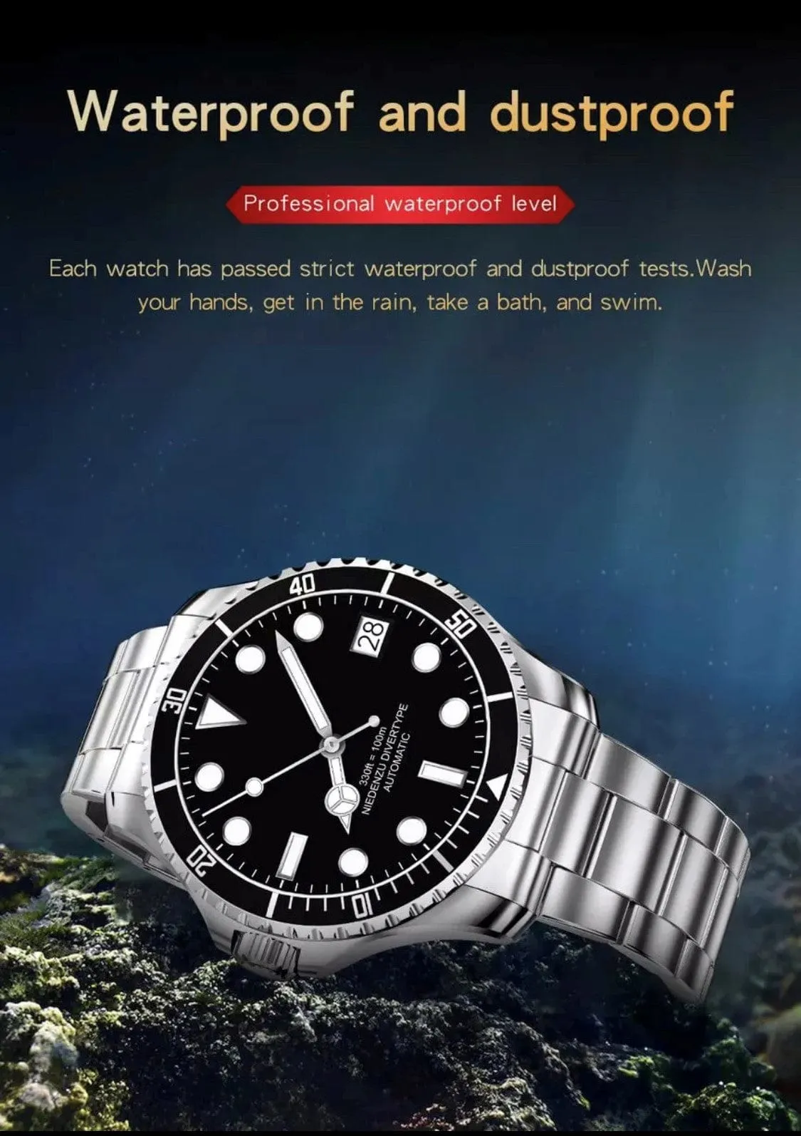SHOC II Business Smart Watch Silver Extra Stainless steel silver straps availible.