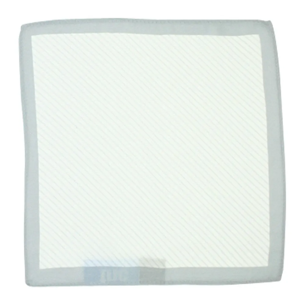 Silk Grey Striped Pocket Square